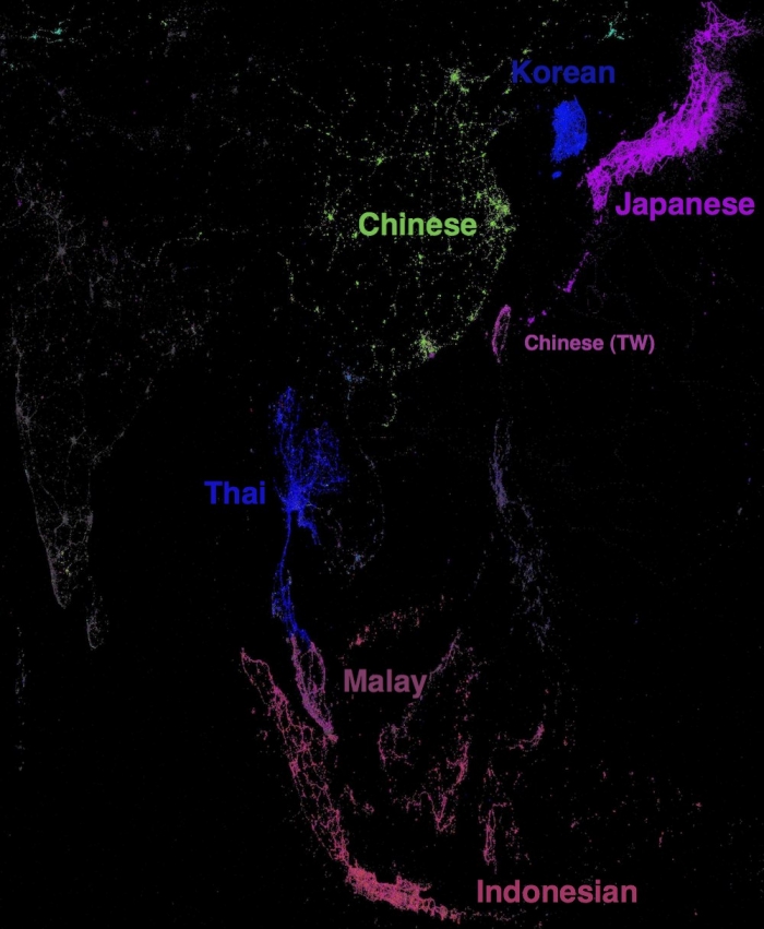 Twitter languages in Asia Twitter languages in Asia