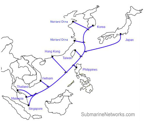 Facebook supports new internet cable to Asia