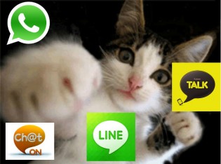 cat fist logo messaging indonesia