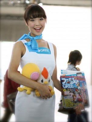 At GREE booth, Tokyo Game Show 2012 At GREE booth, Tokyo Game Show 2012