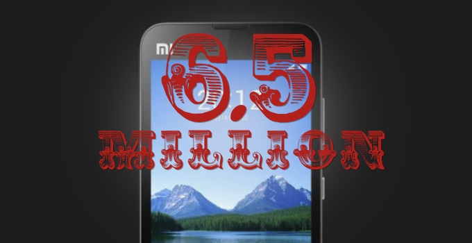 Xiaomi 6.5 million phones sold
