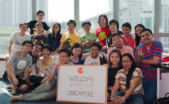 Zopim's team during an overseas CSR trip. Zopim's team during an overseas CSR trip.