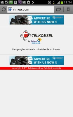 telkomsel blocks vimeo