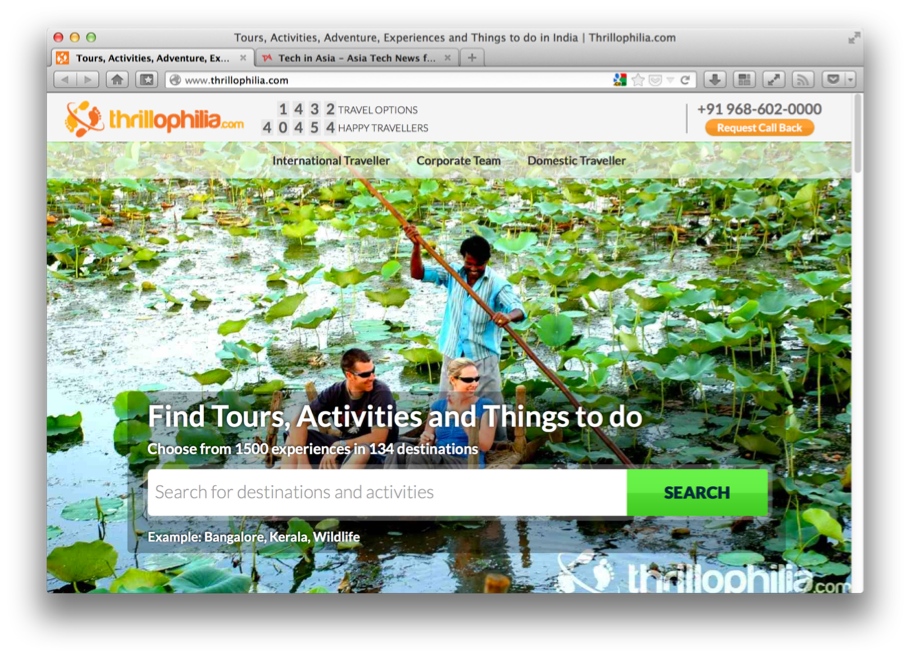 Thrillophilia, adventure tours in India