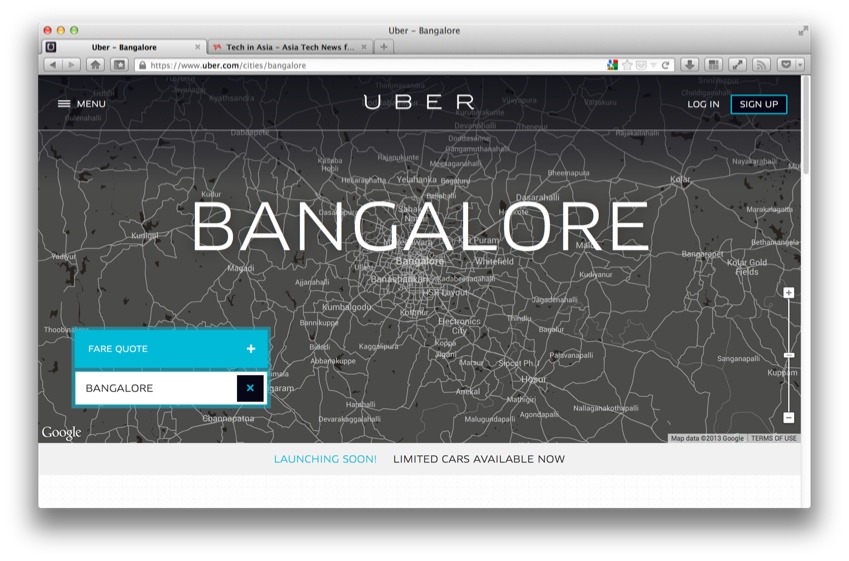 Uber launches in India