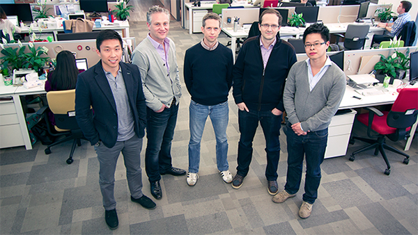 From left to right: Marshall Nu, Nicolas Beraudo, Lylian Kieffer, Bertrand Schmitt, Oliver Lo.