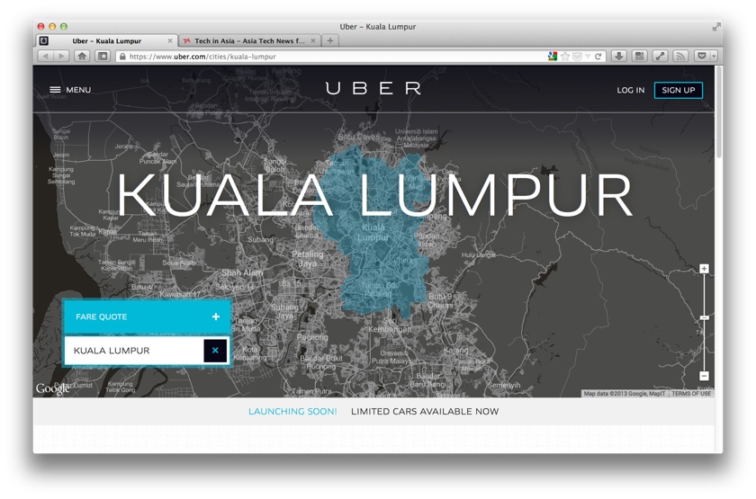 Uber launches today in Kuala Lumpur