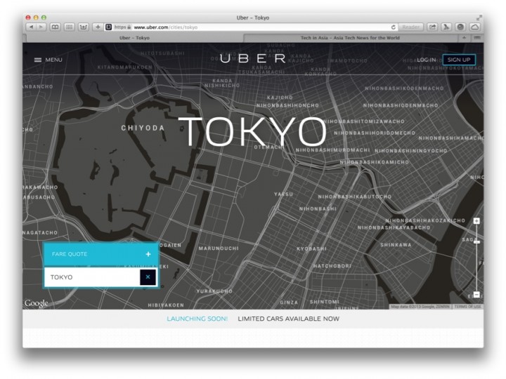 Uber launches in Tokyo