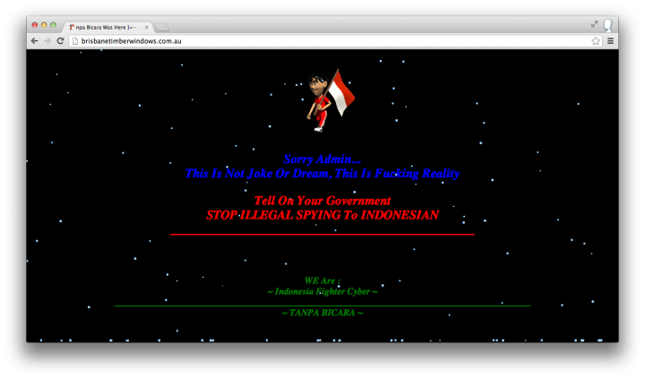anonymous indonesia hack Australian sites 1