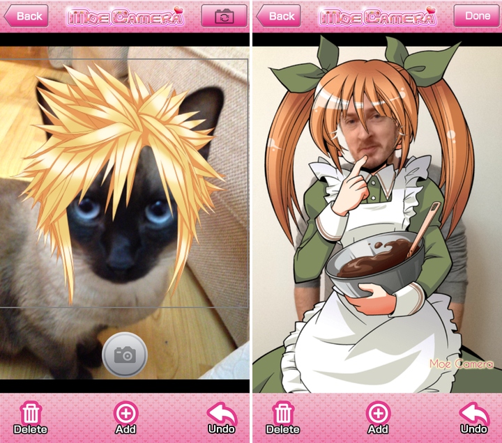 Moe Camera app puts the 'you' into Otaku