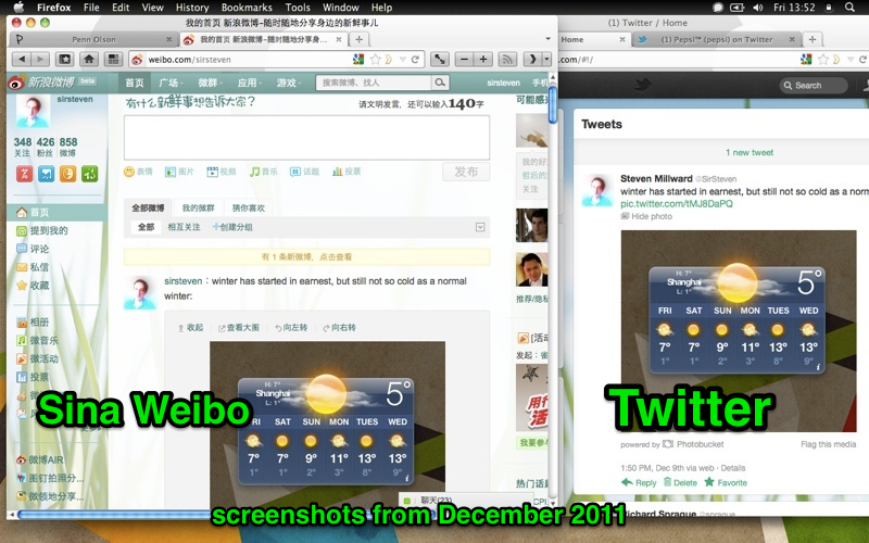 How SIna Weibo looked before it got ugly
