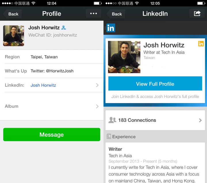 Wechat Linkedin