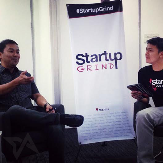 (Left) Freelancer Philippines country manager Jorge Azurin at the Startup Grind event in Makati City, Philippines.