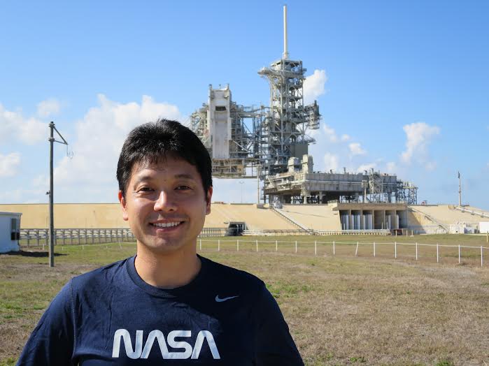 Okada at the Kennedy Space Center in Houston.