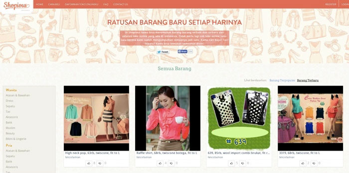 shopious website