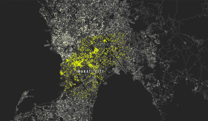 Time Magazine's map of the selfies in the Philippines