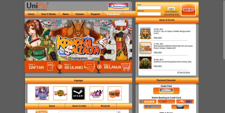 UniPin-website