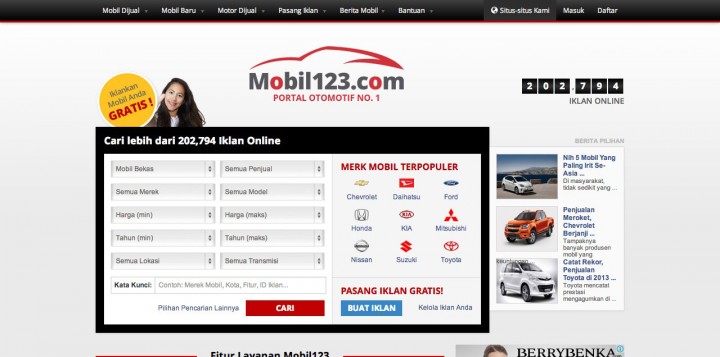 mobil123-website