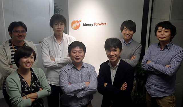 The Money Forward team, with Tsuji front and center.