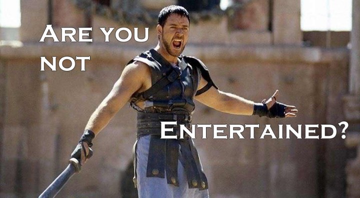 are you not entertained w text
