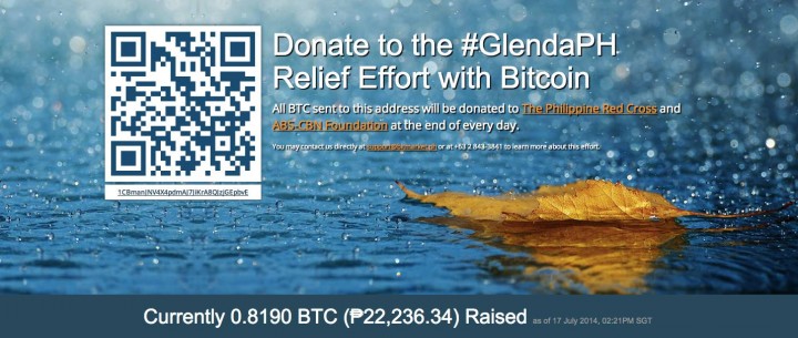 Bitcoin fundraising campaign aims to support typhoon relief operations