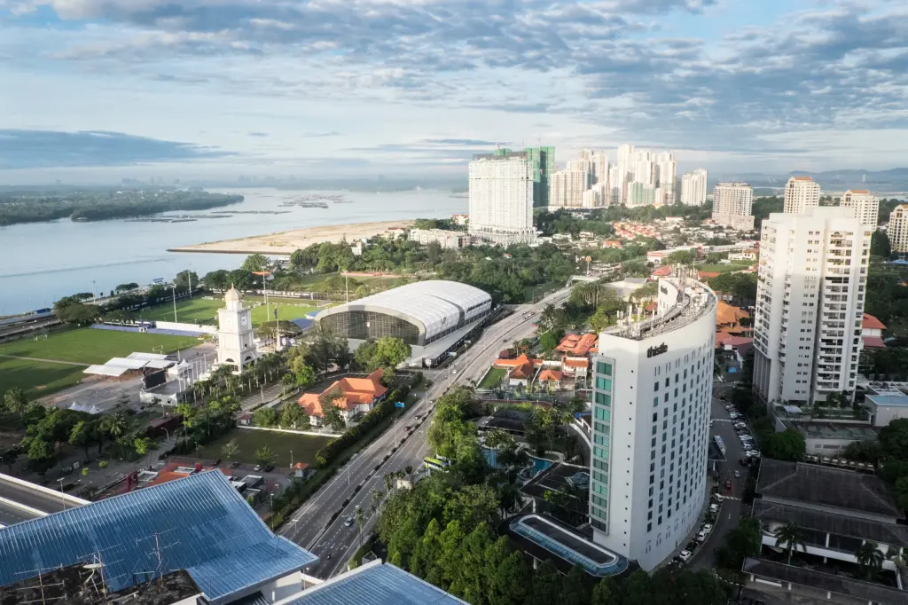 Aerial view of Johor Bahru City