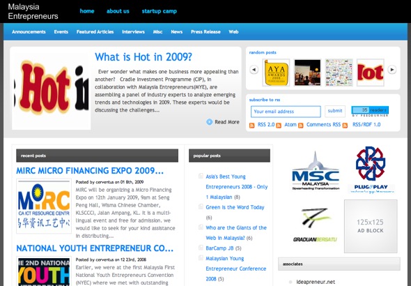 Screenshot of Malaysia Entrepreneurs