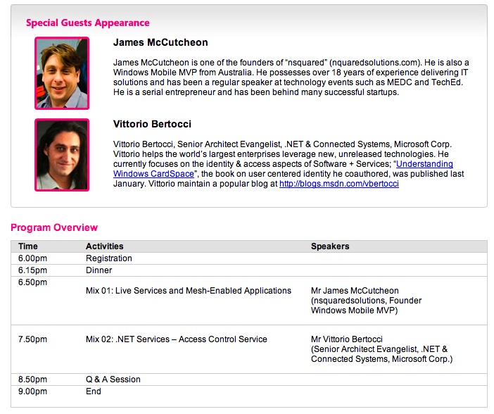 MSFT Live It Up Speakers and Schedule