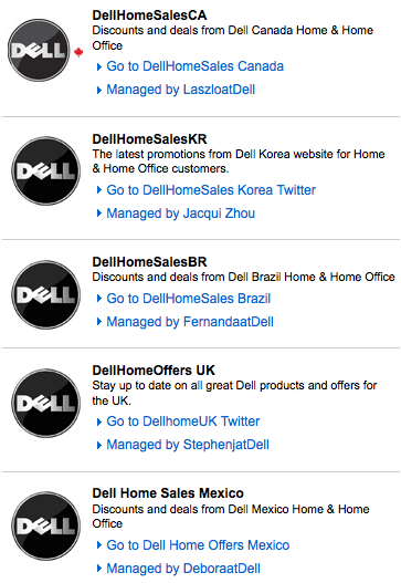 Dell Twitter List