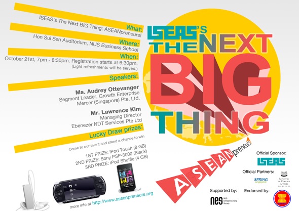 ASEANpreneurs - The Next BIG Thing flyer ASEANpreneurs - The Next BIG Thing flyer