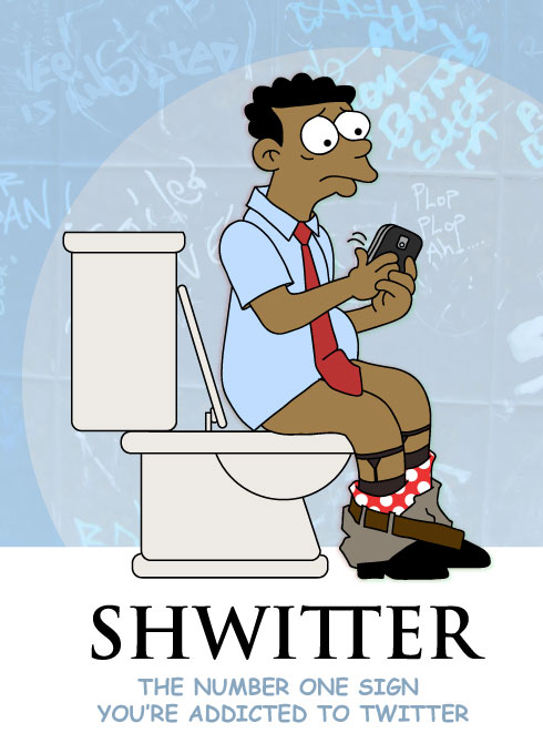 tweeting in toilet