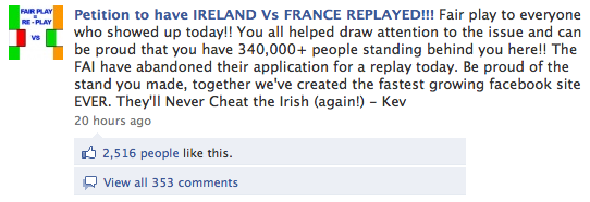 france vs ireland replay petition france vs ireland replay petition