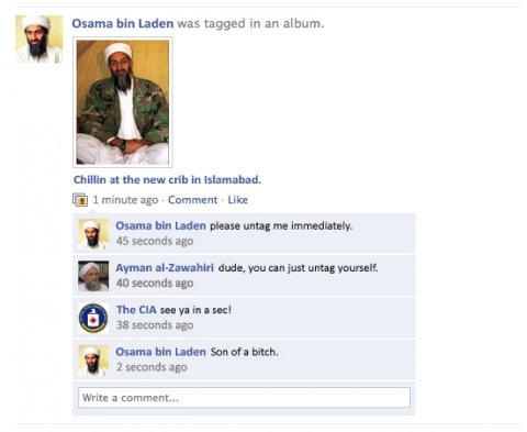 osama tagged on facebook osama tagged on facebook