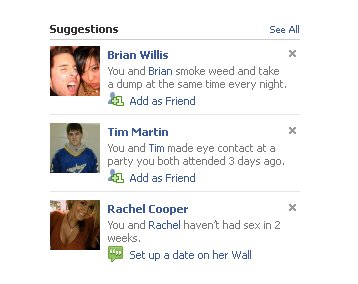 Facebook - Advanced Friend Suggestions Facebook - Advanced Friend Suggestions