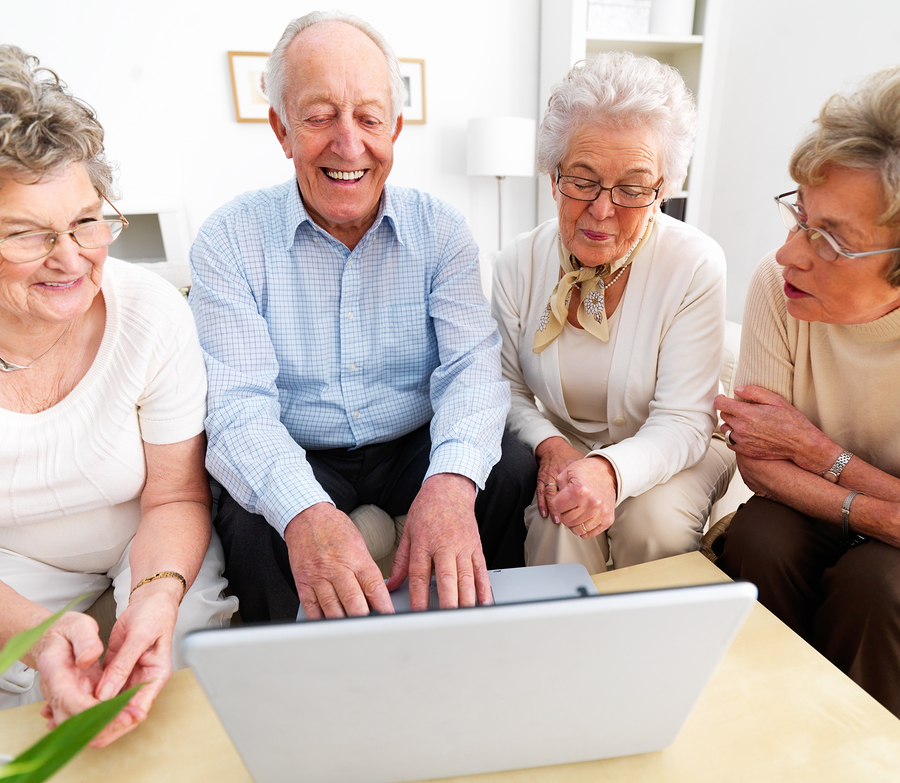 bigstockphoto_A_Group_Of_Senior_People_Using_4732288