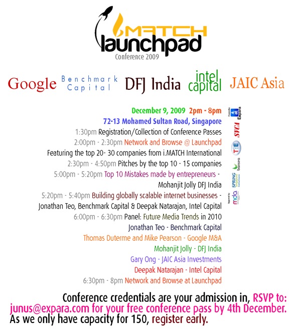 iMatch Launchpad - conference 09 flyer
