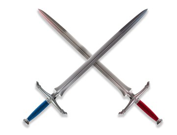 Crossed Norman broadswords