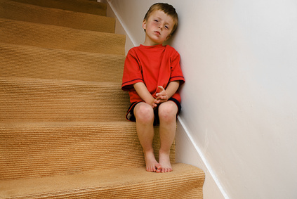 Concept of an angry abused child.