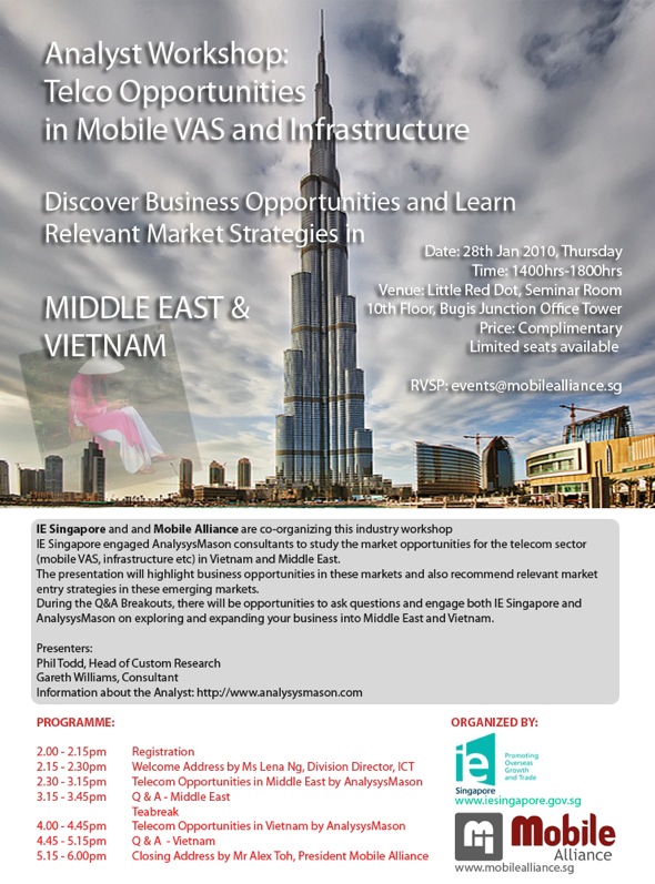 Opportunities in Middle East and Vietnam in Telecom Sector flyer Opportunities in Middle East and Vietnam in Telecom Sector flyer