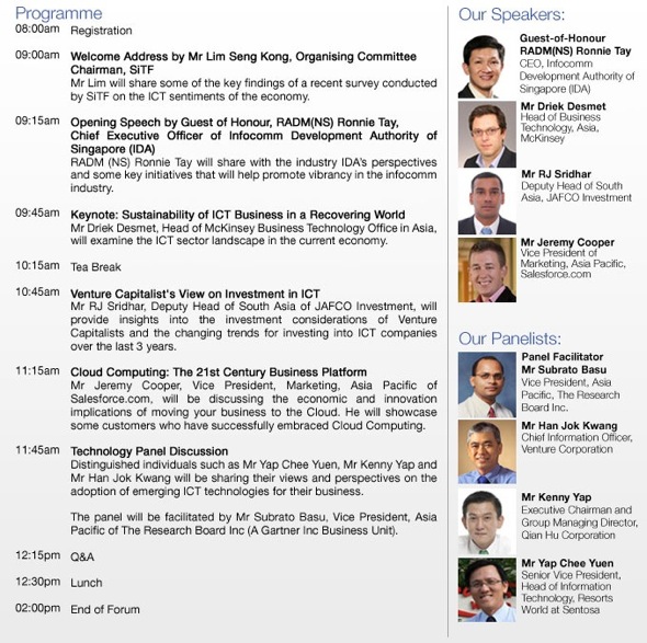 ICT 2010 Programme and Speakers ICT 2010 Programme and Speakers