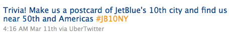 JetBlue 1000 tickets location 3 JetBlue 1000 tickets location 3
