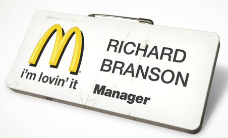 richard branson in mcdonalds