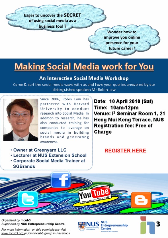 Incub3 - Making Social Media Work For You event Incub3 - Making Social Media Work For You event