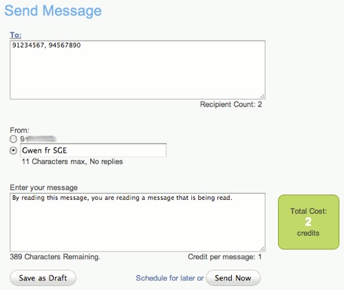 Sending a Message in Textuate Sending a Message in Textuate