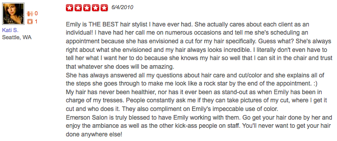 yelp comment