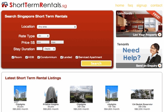 ShortTermRentals front page ShortTermRentals front page