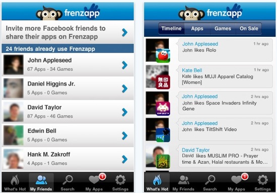 Frenzapp iPhone screenshots
