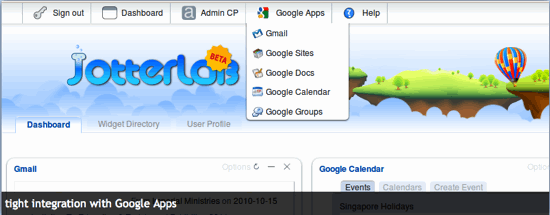 JotterLab and Google Apps