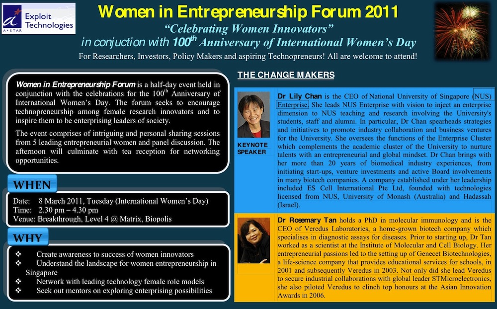 Women In Entrepreneurship Forum 2011