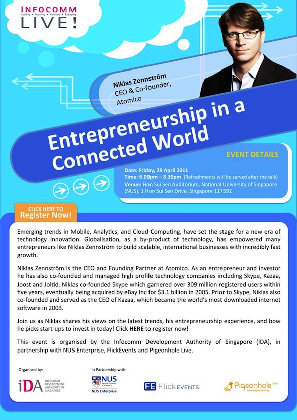 Cofounder of Skype, Niklas Zennström In Town To Speak